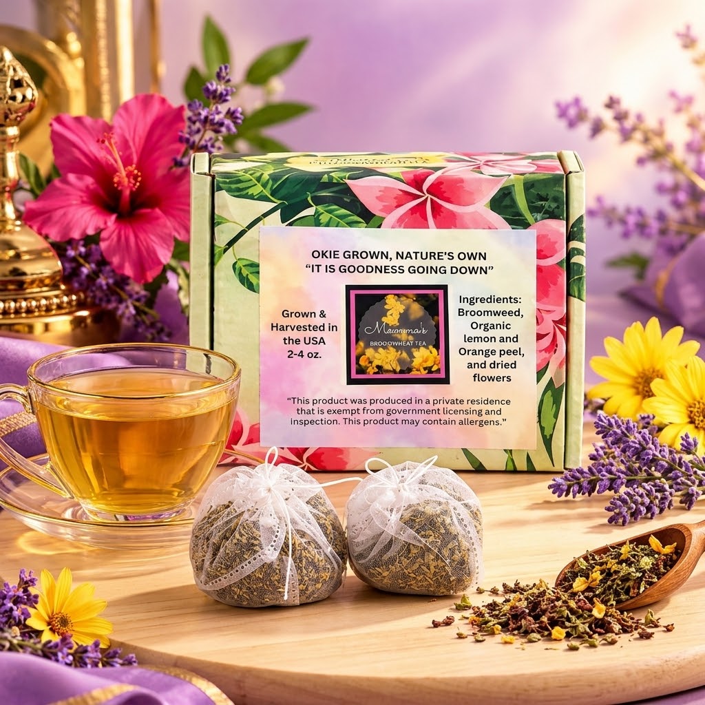 2 Broomwheat Tea Pods